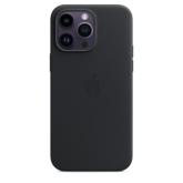 Protectie pentru spate Apple MagSafe Leather pentru Iphone 14 Pro Max, Midnight