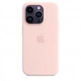 Protectie pentru spate Apple MagSafe Silicone pentru Iphone 14 Pro, Chalk Pink
