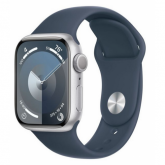 Smartwatch Apple Watch Series 9 Aluminium, 1.69inch, Curea Silicon S/M, Storm Blue-Silver