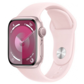 Smartwatch Apple Watch Series 9 Aluminium, 1.69 inch, Curea Silicon S/M, Light Pink-Light Pink