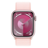 Smartwatch Apple Watch Series 9 Aluminium, 1.69 inch, Curea Nailon, Light Pink-Light Pink Loop