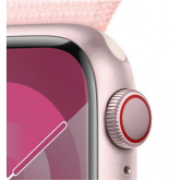 Smartwatch Apple Watch Series 9 Aluminium, 1.69 inch, Curea Nailon, Light Pink-Light Pink Loop