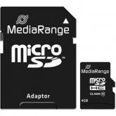 Memory Card MicroSDHC MediaRange, 4GB, Class 10 + Adaptor SD