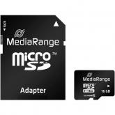 Memory Card MicroSDHC MediaRange MR958, 16GB, Class10 + Adaptor SD