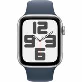 Smartwatch Apple Watch SE 2 (2023) Aluminium, 1.57inch, Curea Silicon S/M, Silver - Storm Blue