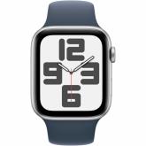 Smartwatch Apple Watch SE 2 (2023) Aluminium, 1.57inch, Curea Silicon M/L, Silver - Storm Blue