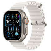 Smartwatch Apple Watch Ultra 2 Titanium, 1.92inch, 4G, Curea Silicon, Beige-White Ocean Band