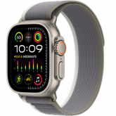 Smartwatch Apple Watch Ultra 2 Titanium, 1.92inch, 4G, Curea Nailon S/M, Beige-Green/Grey Trail Loop
