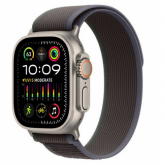 Smartwatch Apple Watch Ultra 2 Titanium, 1.92inch, 4G, Curea Nailon S/M, Beige- Blue/Black Trail Loop