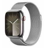 Smartwatch Apple Watch Series 9 Stainless Steel, 1.69inch, 4G, Curea Metal, Silver-Milanese Loop