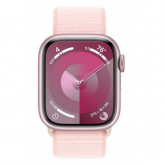 Smartwatch Apple Watch Series 9 Aluminium, 1.9 inch, 4G, Curea Nailon, Light Pink-Light Pink Loop