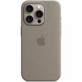 Protectie pentru spate Apple Silicone cu MagSafe pentru iPhone 15 Pro, Clay