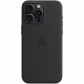 Protectie pentru spate Apple Silicone cu MagSafe pentru iPhone 15 Pro Max, Black