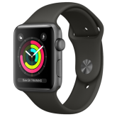 Smartwatch Apple Series 3 GPS, 1.65inch, curea silicon, Space Grey-Black