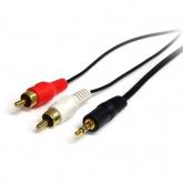 Cablu Startech MU3MMRCA, 3.5mm male - 2x RCA male, 0.9m, Black