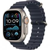 SmartWatch Apple Watch Ultra 2 v2 Titanium, 1.92inch, 4G, Curea Silicon L, Natural-Navy Ocean