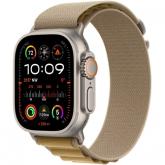 SmartWatch Apple Watch Ultra 2 v2 Titanium, 1.92inch, 4G, Curea Nylon S, Tan Alpine Loop