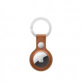 AirTag Apple Leather Key Ring, Saddle Brown