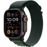 SmartWatch Apple Watch Ultra 2 v2 Titanium, 1.92inch, 4G, Curea Nylon M, Dark Green Alpine Loop
