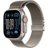 SmartWatch Apple Watch Ultra 2 v2 Titanium, 1.92inch, 4G, Curea Titan L, Natural Titanium Milanese Loop