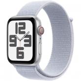 SmartWatch Apple Watch SE (2024) v3 Aluminium, 1.78inch, Curea Nylon, Silver-Blue Cloud Sport Loop