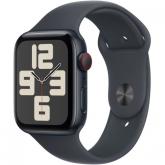 SmartWatch Apple Watch SE (2024) v3 Aluminium, 1.78inch, 4G, Curea Silicon S/M, Midnight Sport Band