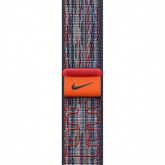 Curea SmartWatch Apple MXU43ZM/A, 46mm, Sport Loop Blue/Red Nike/Blue