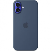 Protectie pentru spate Apple Silicone cu MagSafe pentru iPhone 16 Plus, Denim
