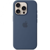 Protectie pentru spate Apple Silicone cu MagSafe pentru iPhone 16 Pro, Denim
