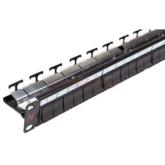 Patch panel Nexans N521.660BK, 19inch, 24 porturi, Cat6, Keystone, Black