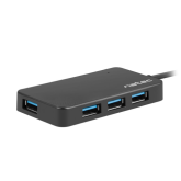 Hub USB Natec by Genesis MOTH, 4 x USB 3.0, Black