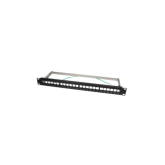 Patch Panel Logilink, 19 inch, 1U, 24 porturi, Keystone, Black