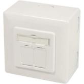 Priza LogiLink NP0124, 2x RJ45, White