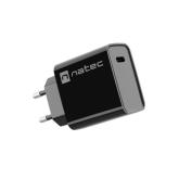 Incarcator retea Natec by Genesis Ribera, 1 x USB-C, 12 V, 3 A, 20 W, Black