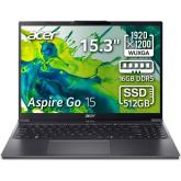 Laptop Acer Aspire Go 15 AG15-51P-50C1, Intel Core i5-1334U, 15.3 inch, RAM 16GB, SSD 512GB, Intel Iris Xe Graphics, No OS, Steel Gray
