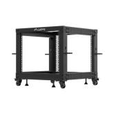 Rack Lanberg Open Frame OR01-6109-B, 19 inch, 9U, 600 x 600 - 1100 mm, Black