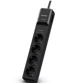 Prelungitor CyberPower, 4 x Schuko, 2 x USB, 1.8 m, Black