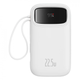 Baterie portabila Baseus Qpow2, 10000mAh, 1 x USB-A, 1 x USB-C, 1 x Lightning, White