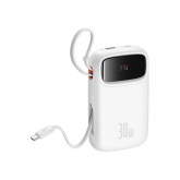 Baterie portabila Baseus QPow2, 10000 mAh, 1 x USB-A, 3 x USB-C, White