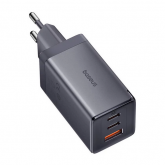 Incarcator retea Baseus GaN5 Pro, 2x USB-C, 1x USB-A, Gray