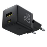 Incarcator retea Baseus Palm, 1 x USB-A, 1 x USB-C, 20 W, Black