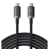 Cablu de date Baseus Crystal Shine, USB-C male - USB-C male, 1.5 m, Black