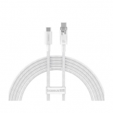 Cablu de date Baseus P10319703221-01, USB-C male - USB-C male, 2m, White