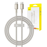 Cablu de date Baseus Tungsten, USB-C male - USB-C male, 1m, Gold