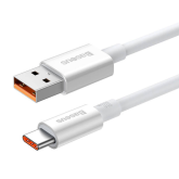 Cablu de date Baseus Superior, USB-A male - USB-C male, 0.25m, White