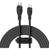 Cablu de date Baseus Pudding Series, Lightning male - USB-C male, 2m, Black