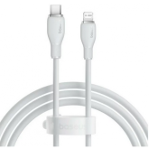 Cablu de date Baseus Pudding Series, Lightning male - USB-C male, 1.2m, White