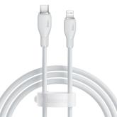 Cablu de date Pudding, USB-C male - Lightning male, 1.2m, White