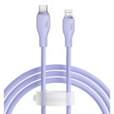 Cablu de date Baseus Pudding Series, Lightning male - USB-C male, 1.2m, Purple