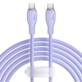 Cablu de date Baseus Pudding Series, USB-C male - USB-C male, 2m, Purple